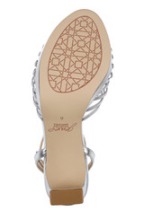 Silver Metallic | Skylar Peep Toe Platform Sandals Sole