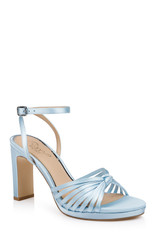 Sky Blue | Skylar Peep Toe Platform Sandals Front Side