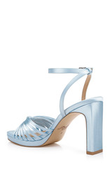 Sky Blue | Skylar Peep Toe Platform Sandals Back Side