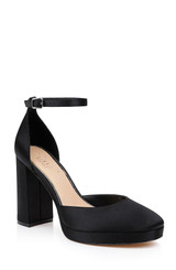 Black | Stephanie Platform Pumps Front Side