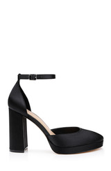 Black | Stephanie Platform Pumps Side