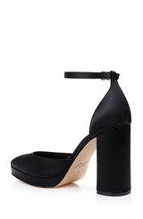 Black | Stephanie Platform Pumps Back Side