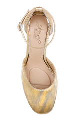 Gold Fabric | Stephanie Platform Pumps Top
