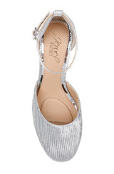Silver Fabric | Stephanie Platform Pumps Top