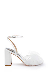 Soft White | Tess Block Heel With Poof