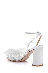 Soft White | Tess Block Heel With Poof