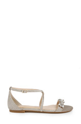 Light Gold | Tessy Satin Evening Sandal