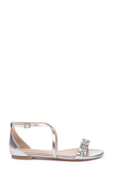 Silver | Tessy Satin Evening Sandal