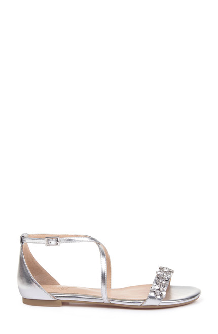 Silver | Tessy Satin Evening Sandal