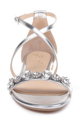 Silver | Tessy Satin Evening Sandal