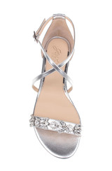 Silver | Tessy Satin Evening Sandal
