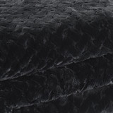 Black | Carved Lattice Faux Fur Throw Closeup