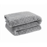 Grey | Carved Lattice Faux Fur Throw Silo