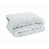 Lt. Grey | Carved Lattice Faux Fur Throw Silo