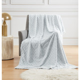 Lt. Grey | Carved Lattice Faux Fur Throw Lifestyle