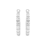 Circular-Cut Diamond Hoop Earrings Front