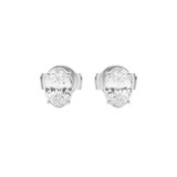 TXE01990-WGGD | Oval Diamond Stud Earrings