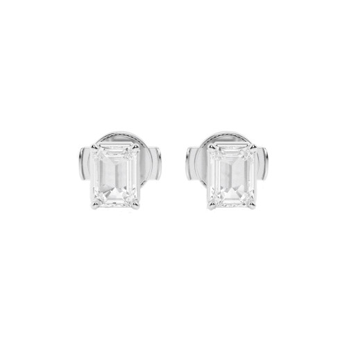 TXE01995-WGGD | Emerald-Cut Diamond Stud Earrings