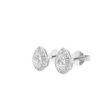 Teardrop Sparkle Stud Earrings Side