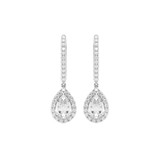 Teardrop Diamond Earrings Front