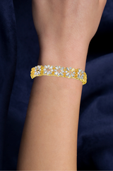 Gold | Casted Filagree Floral Bracelet Form