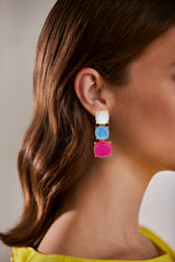 Multi | Pop Geo Linear Earrings Model